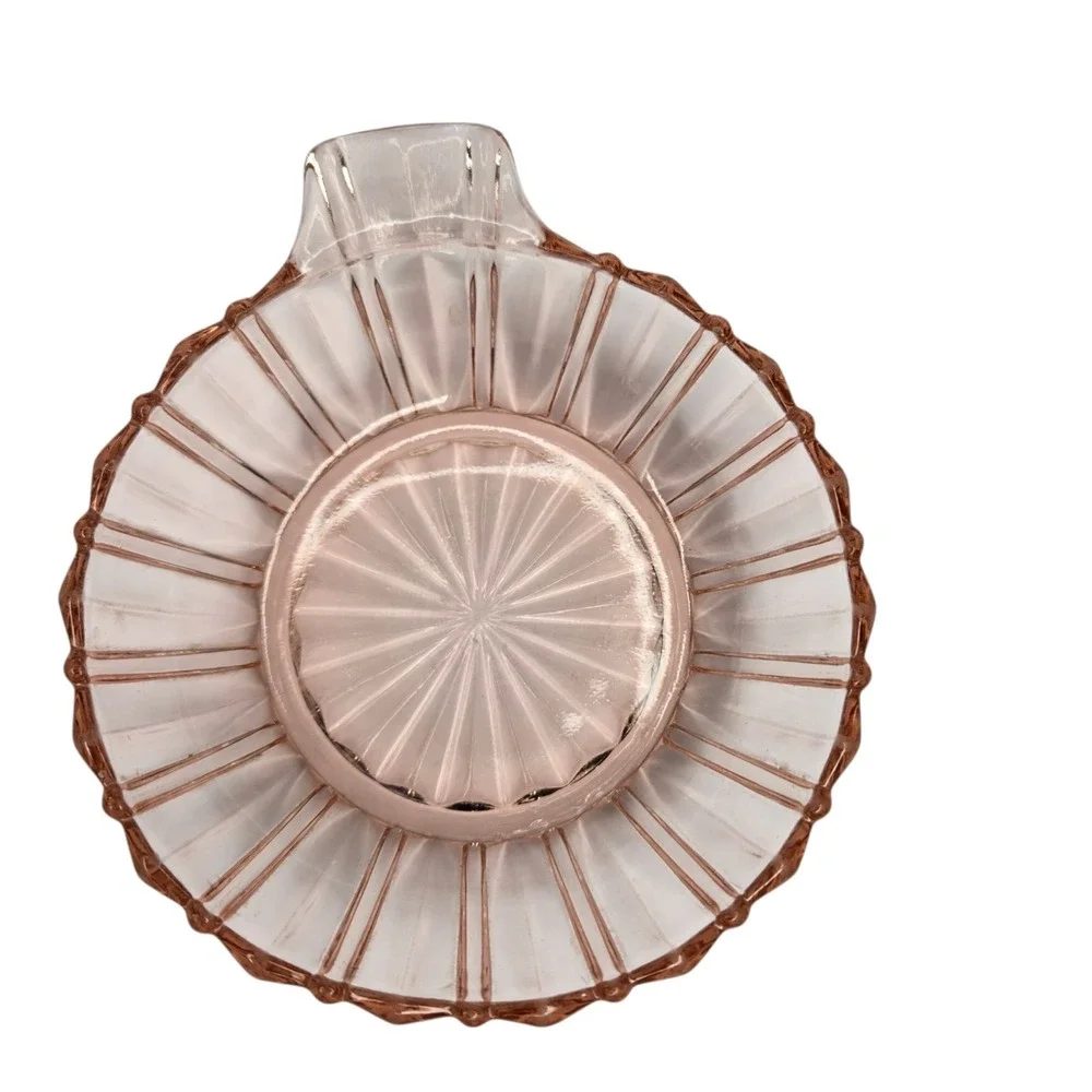 Anchor Hocking Fortune Pink Depression Glass Handled Nappy Bowls Set of 3